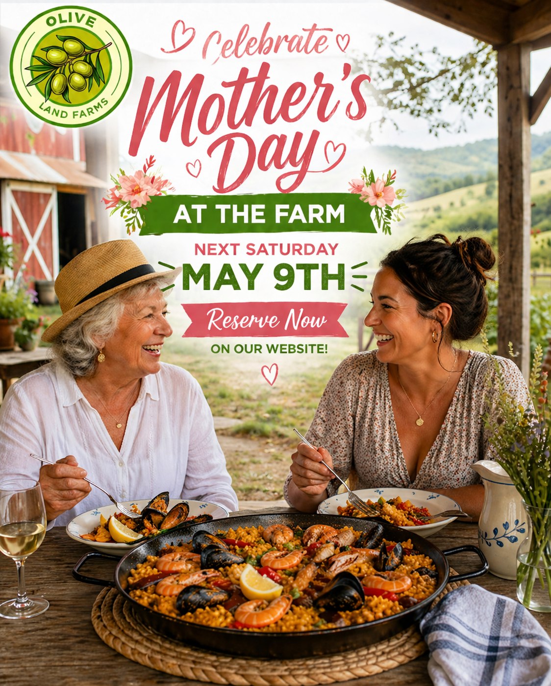 Paella Dinner for Mother’s Day - Saturday, May 9